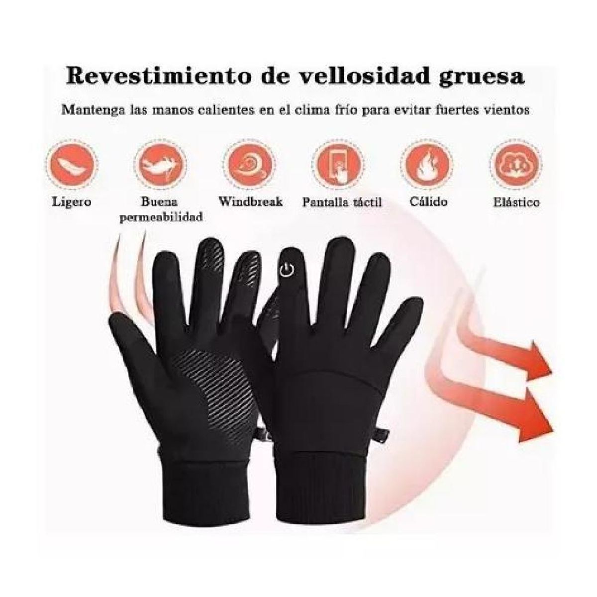GENERICO - Guantes De Moto Impermeables Termicos Touch