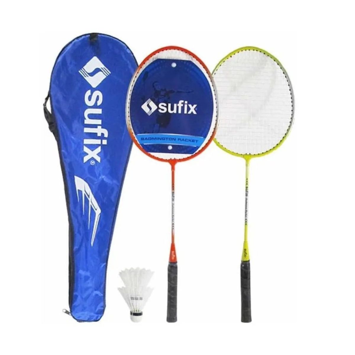 GENERICO - Pack Badminton 4 Raquetas + 2 Plumillas + Red