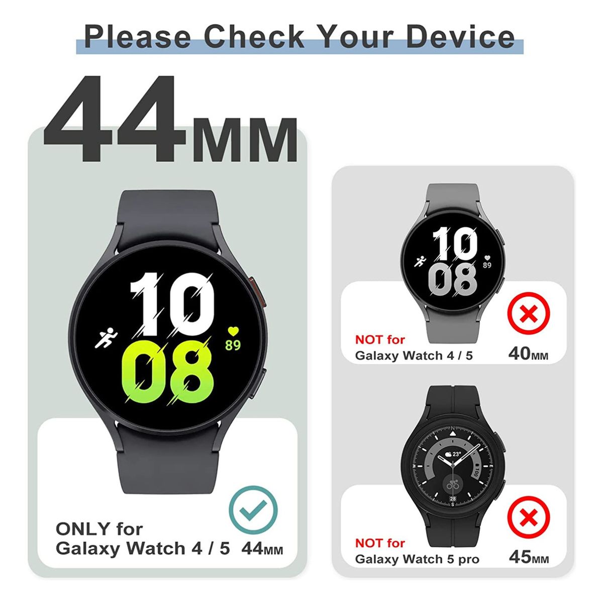 GENERICO - Carcasa Resistente Agua Para Samsung Watch 4 44mm