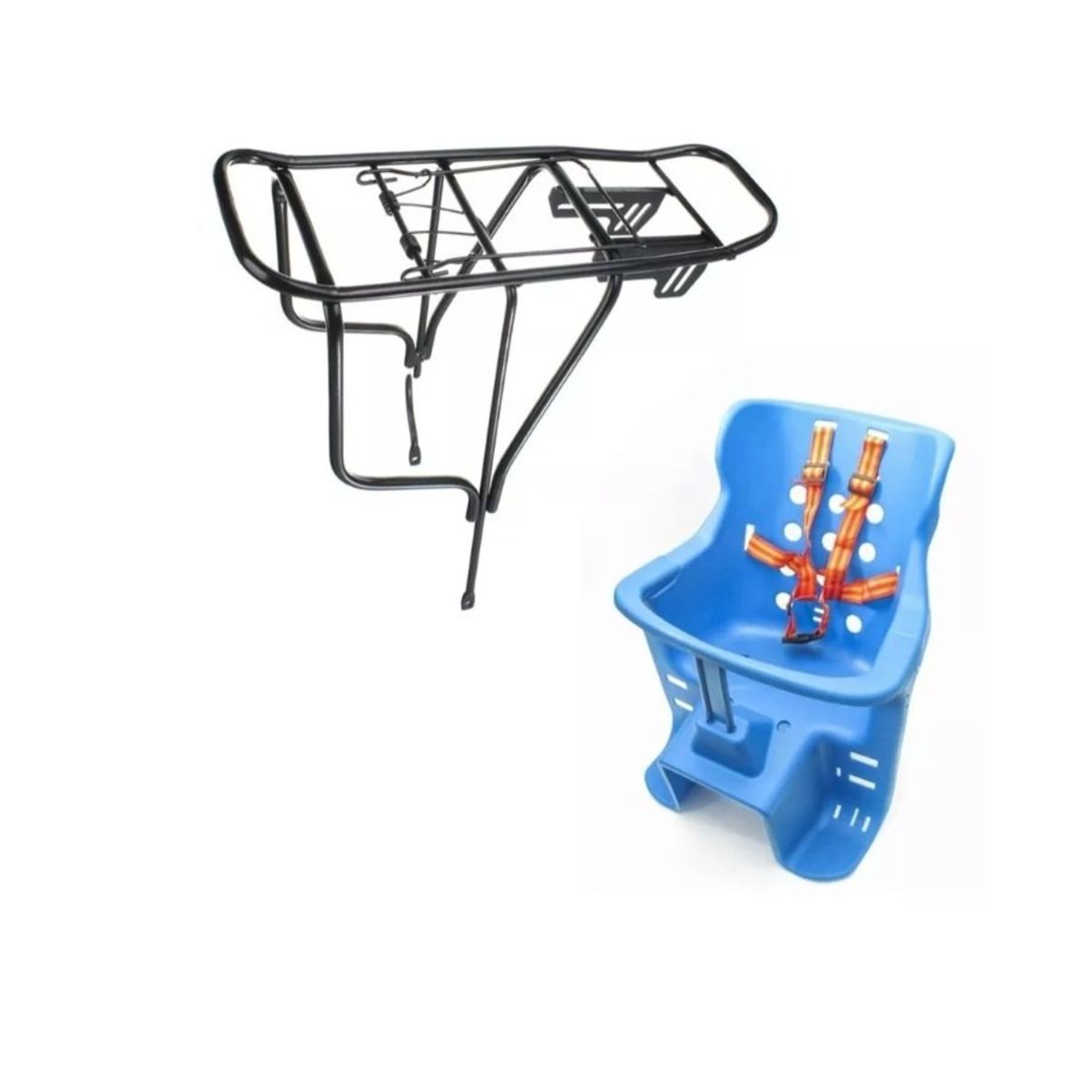 GENERICO - Kit Silla Asiento De Bicicleta Para Bebe Niñosparrilla