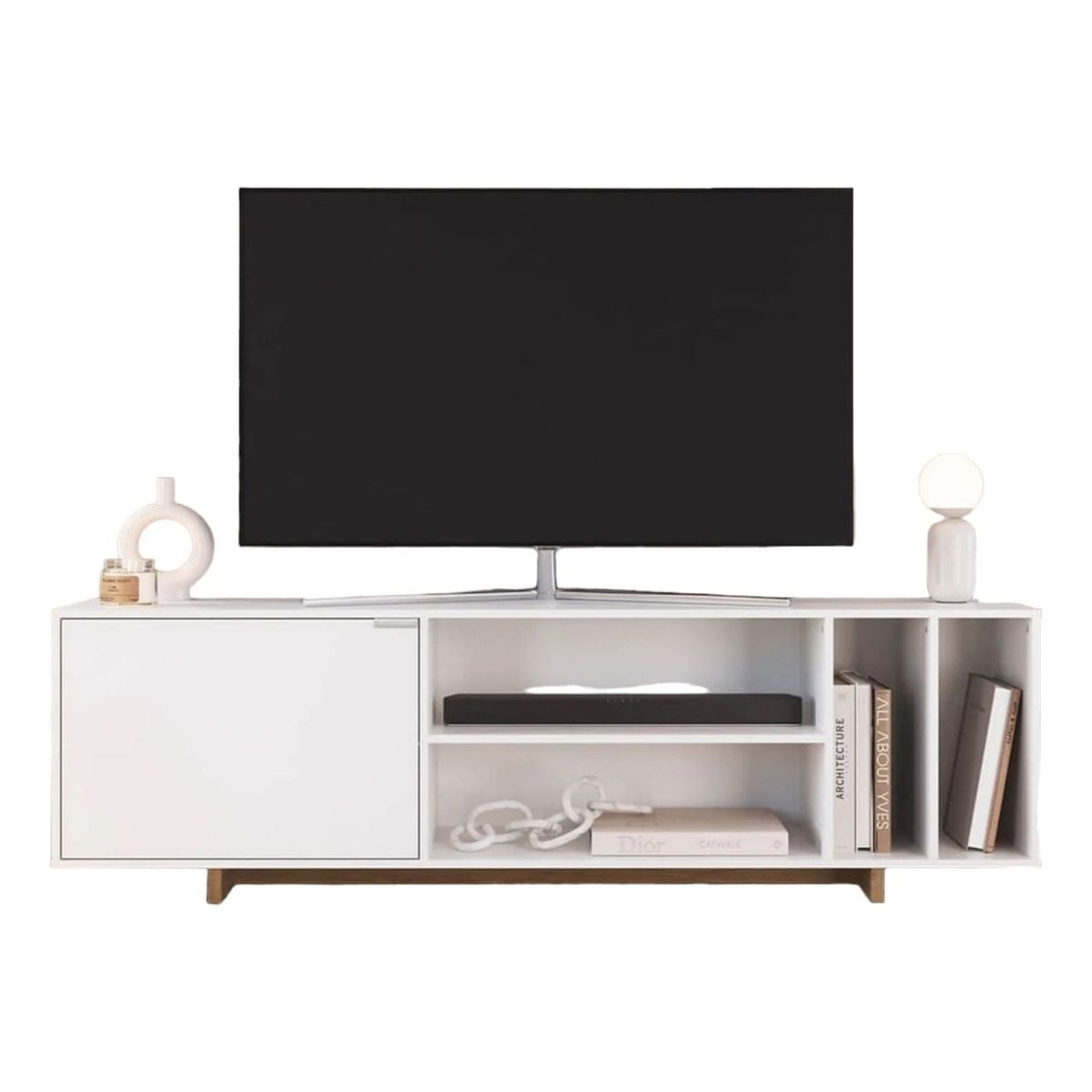 TODODESCUENTO - Mueble Rack Tv Monaco 65'' 1 Puerta 182cm