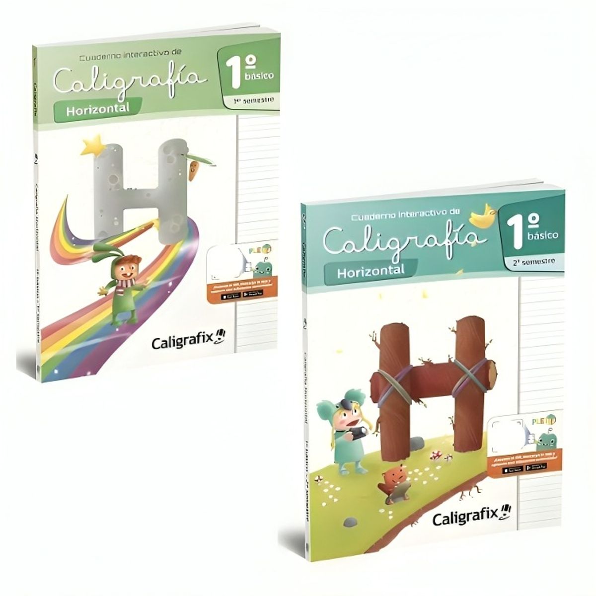 CALIGRAFIX - PACK CALIGRAFIX CALIGRAFÍA HORIZONTAL 1° BÁSICO 1ER  Y 2DO SEMESTRE