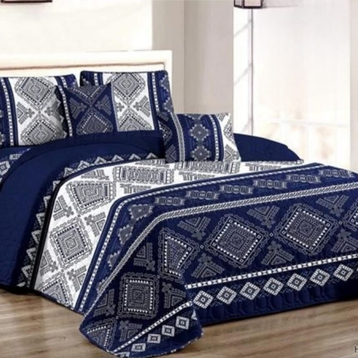 GENERICO - Quilt de Verano King Color Azul B2053