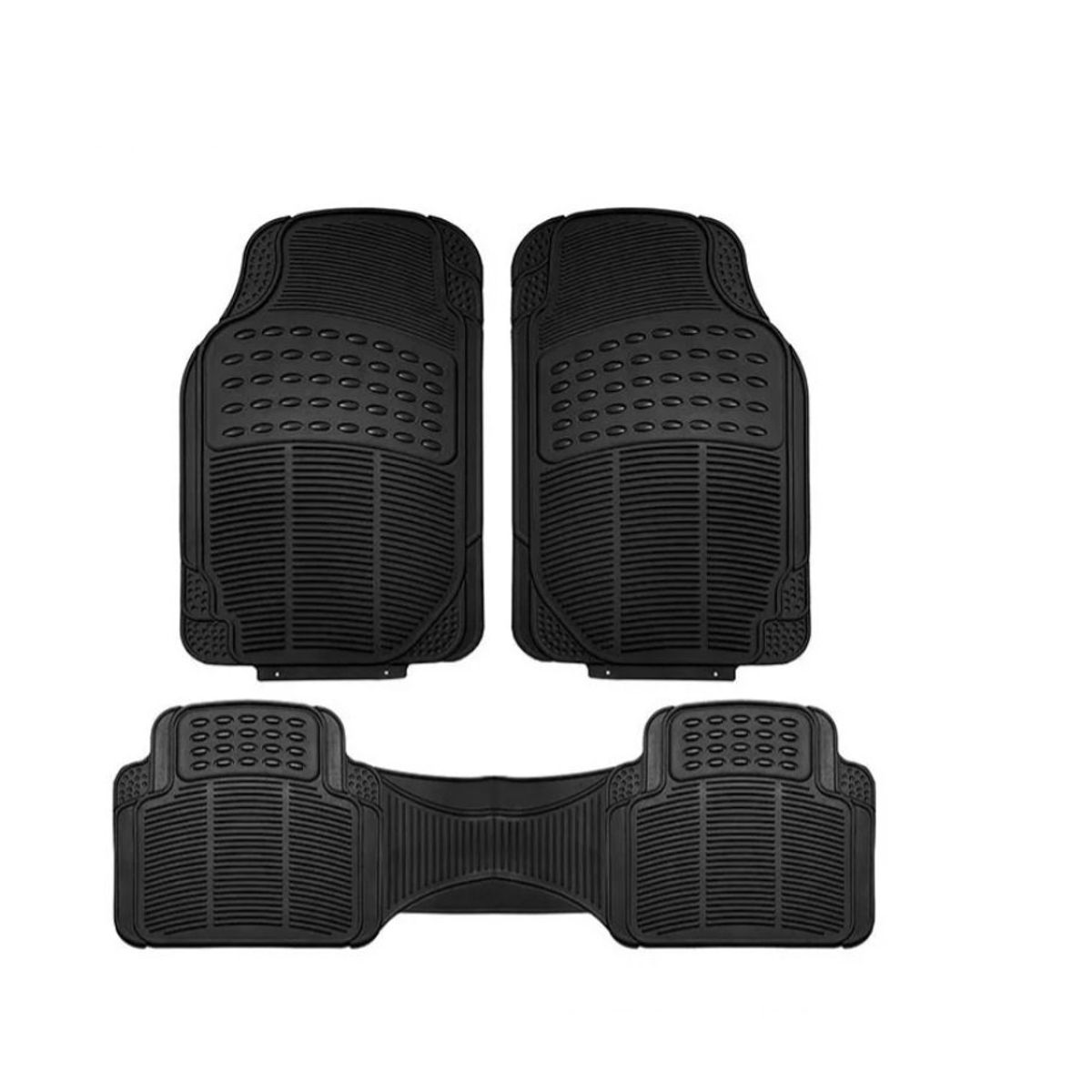 GENERICO - Kit Cubre Piso Auto Camioneta Camello Negro