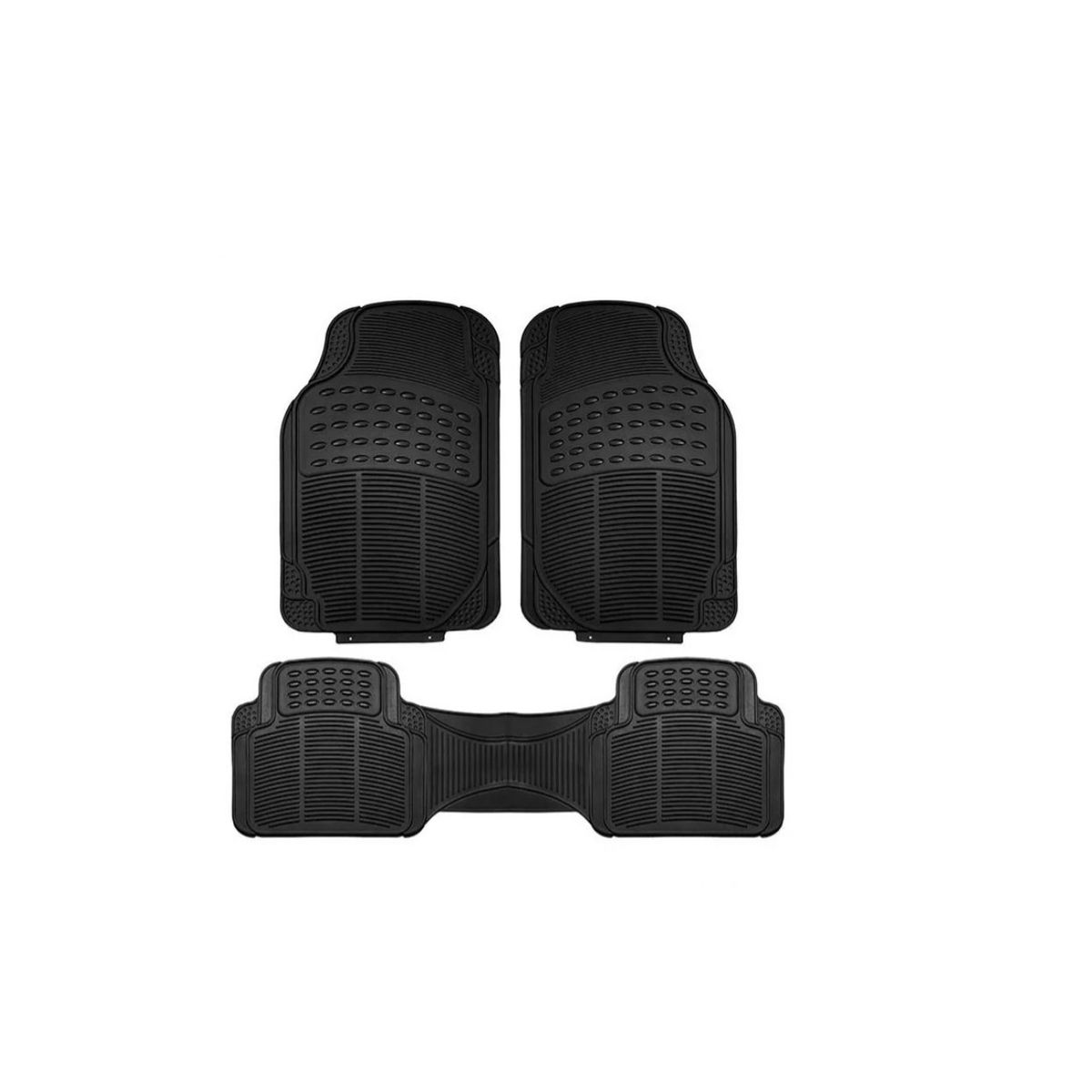 GENERICO - Kit Cubre Piso Auto Camioneta Camello Negro