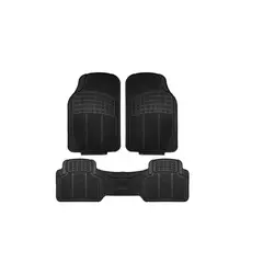 GENERICO - Kit Cubre Piso Auto Camioneta Camello Negro