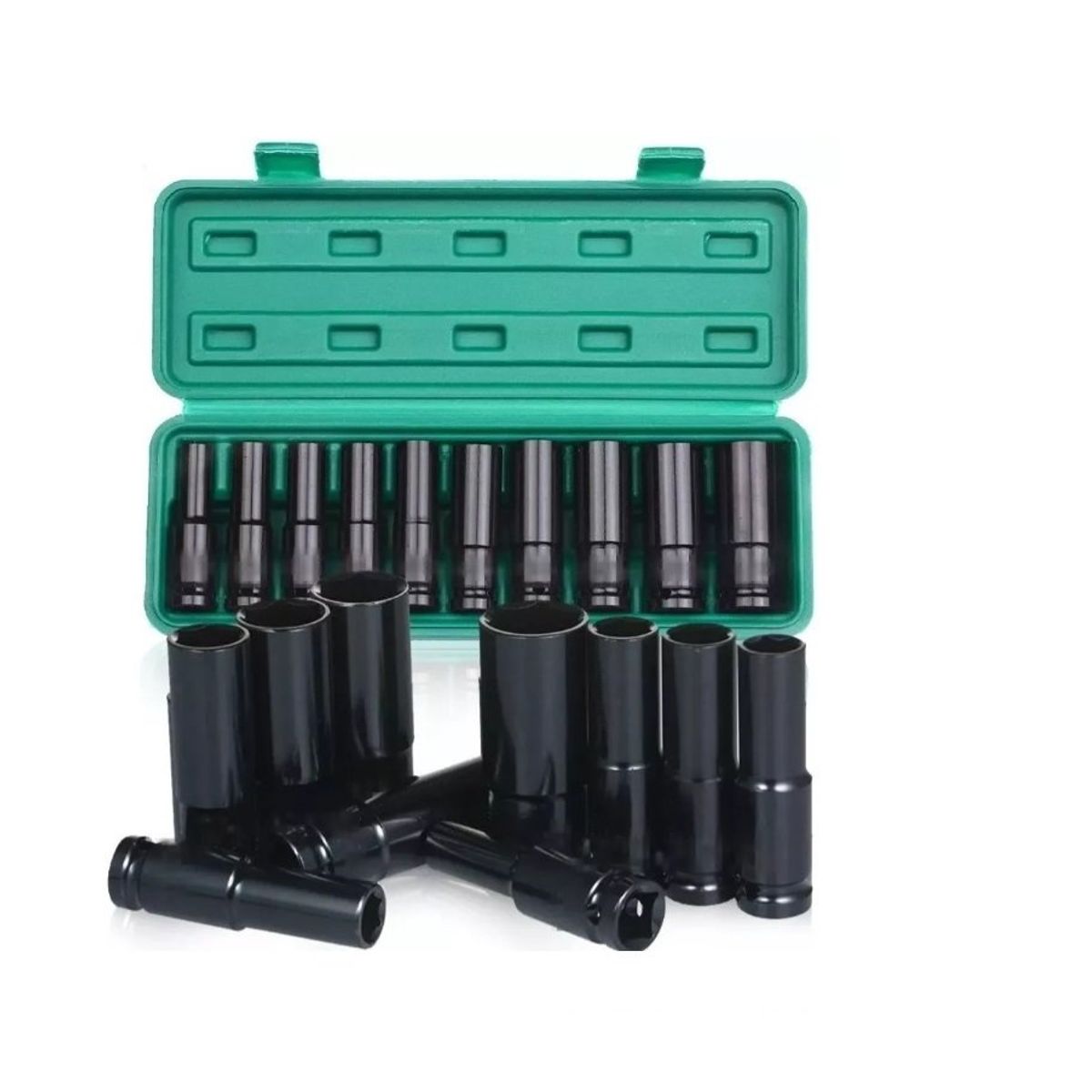 GENERICO - Juego Herramientas Llave De Vaso Kit Mecanicas Dados 10 Caja