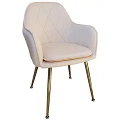 GENERICO - SITIAL POLTRONA BEIGE LUX PATAS DORADAS