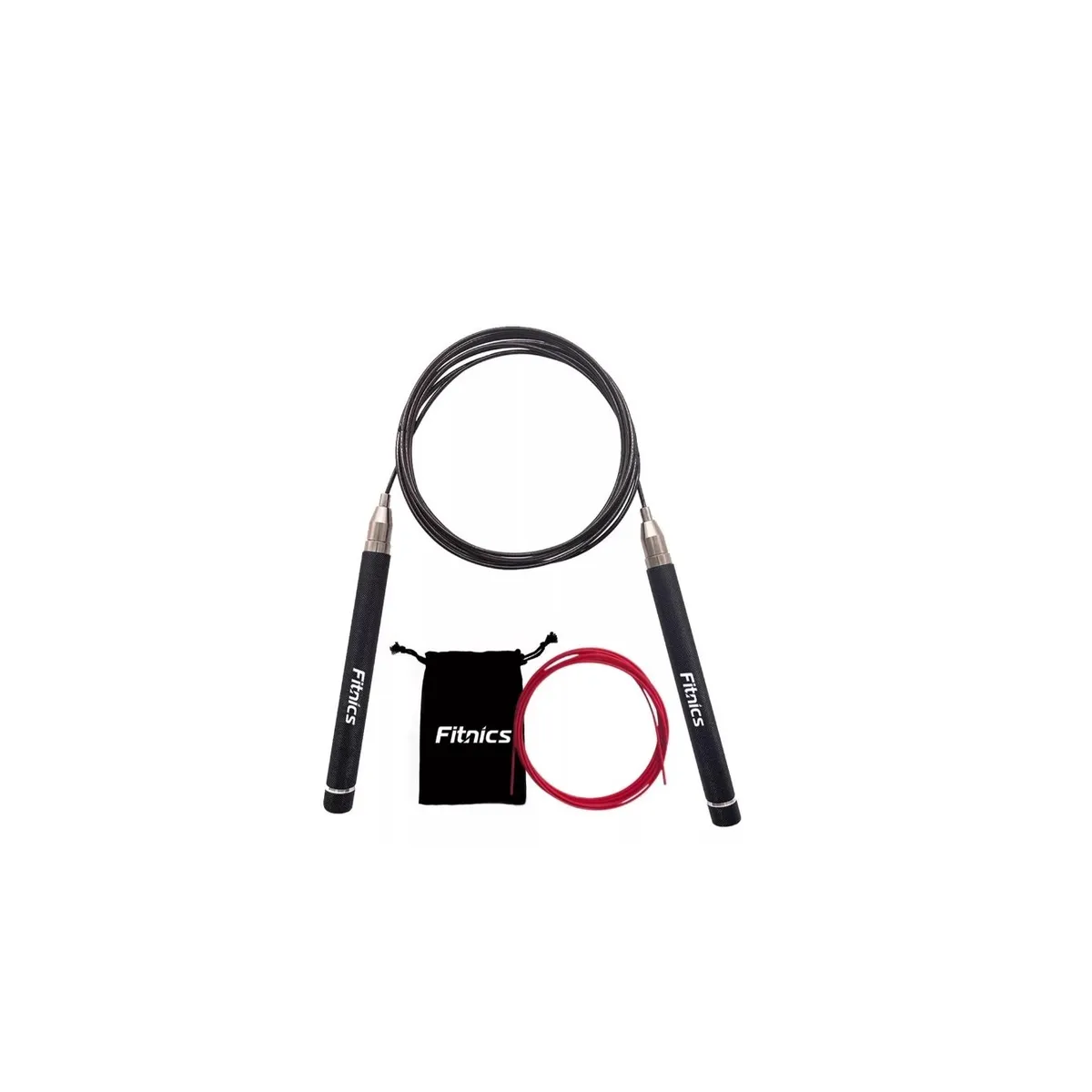 GENERICO - Cuerda Saltar De Velocidad Aluminio  Cardio Crossfit -Negro