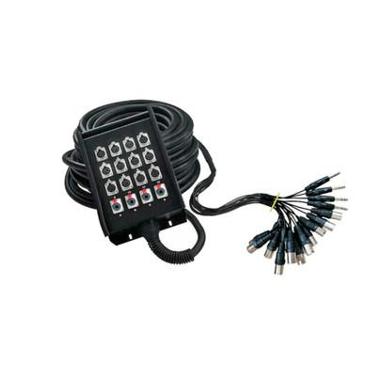 MEKSE - Multipar de 12 x 4 canales 20 mts TRS Mekse 12420 - Negro