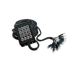 MEKSE - Multipar de 12 x 4 canales 20 mts TRS 12420 - Negro