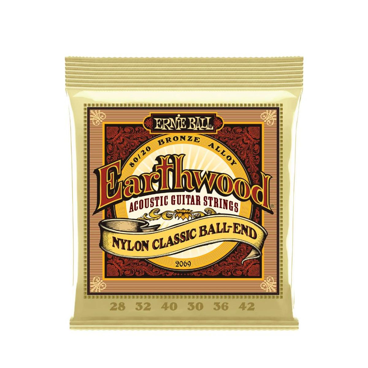 ERNIE BALL - Cuerdas Guitarra Clasica Ernie Ball Earthwood P02069 - Blanco