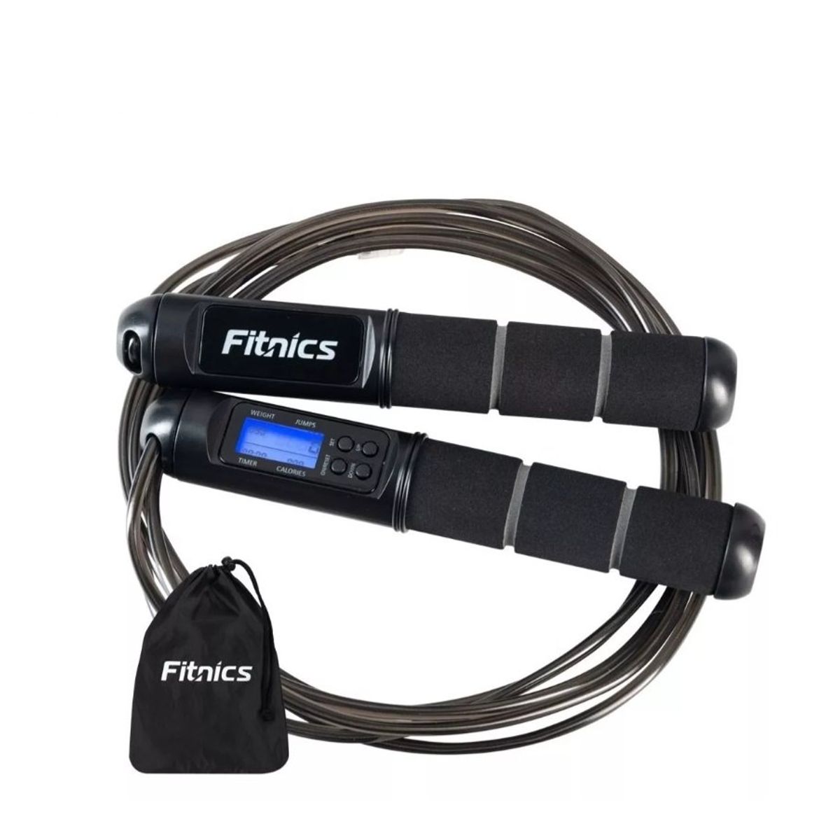 GENERICO - Cuerda Saltar Con Contador Digital  Cardio Crossfit Negro