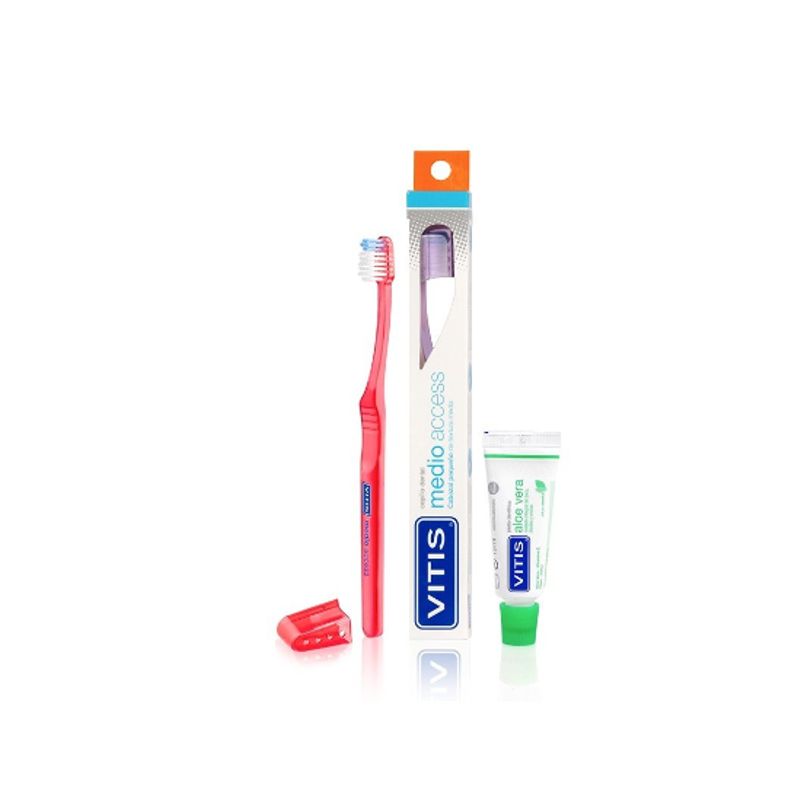 VITIS - Pack Cepillo VITIS® access medio + mini pasta 15ml