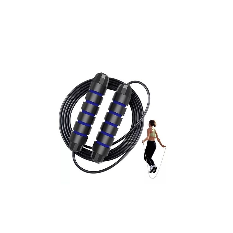 GENERICO - Cuerda Para Saltar Cardio Crossfit Deporte Negro