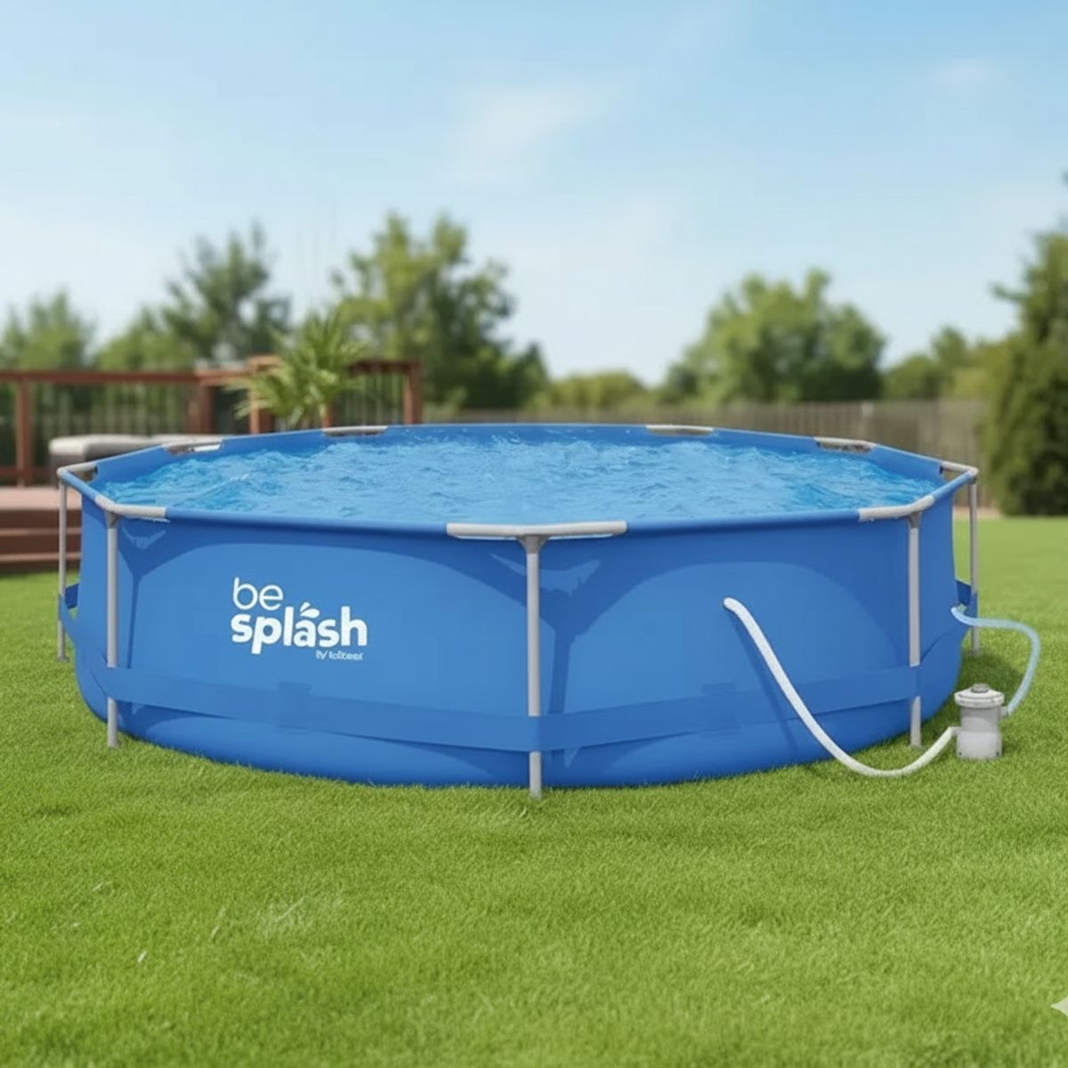 BEBESIT - Piscina Estructural con Bomba y Cobertor 360x76cm BeSplash