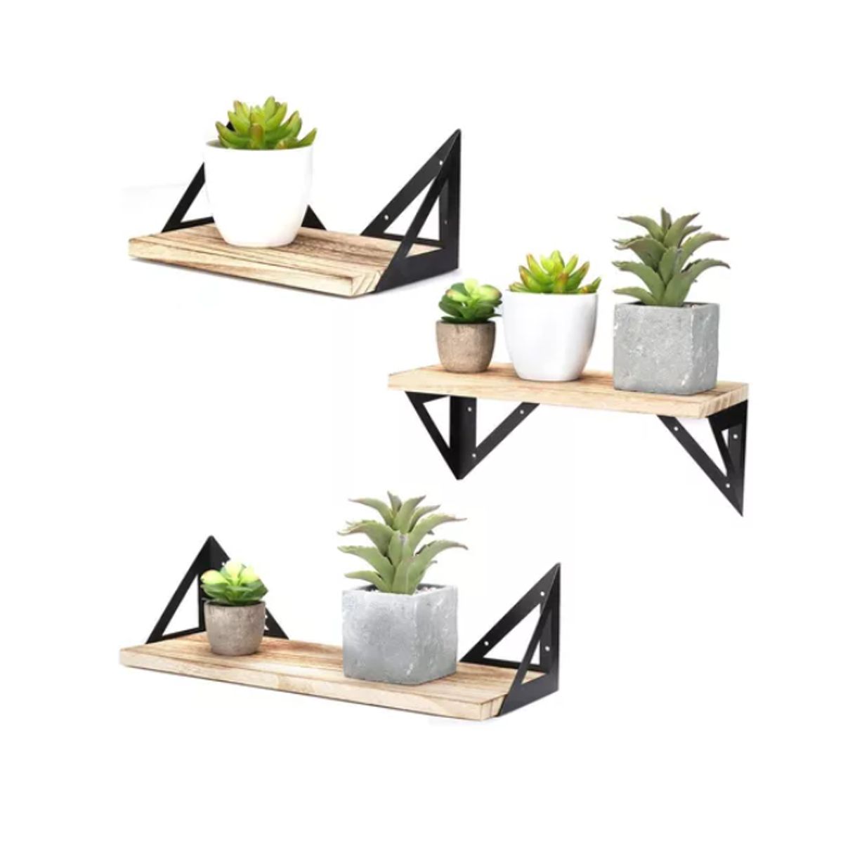 GENERICO - Repisa Flotante Madera Mate Multipropósito 100% Pino Baño