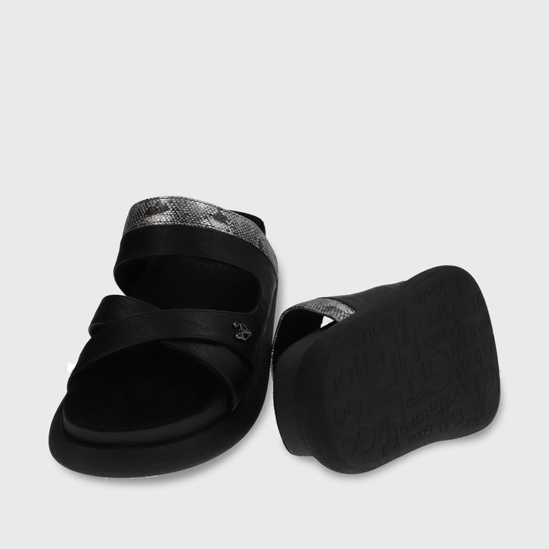 GOTTA Sandalia Mujer Negra Plana 53700 Gotta