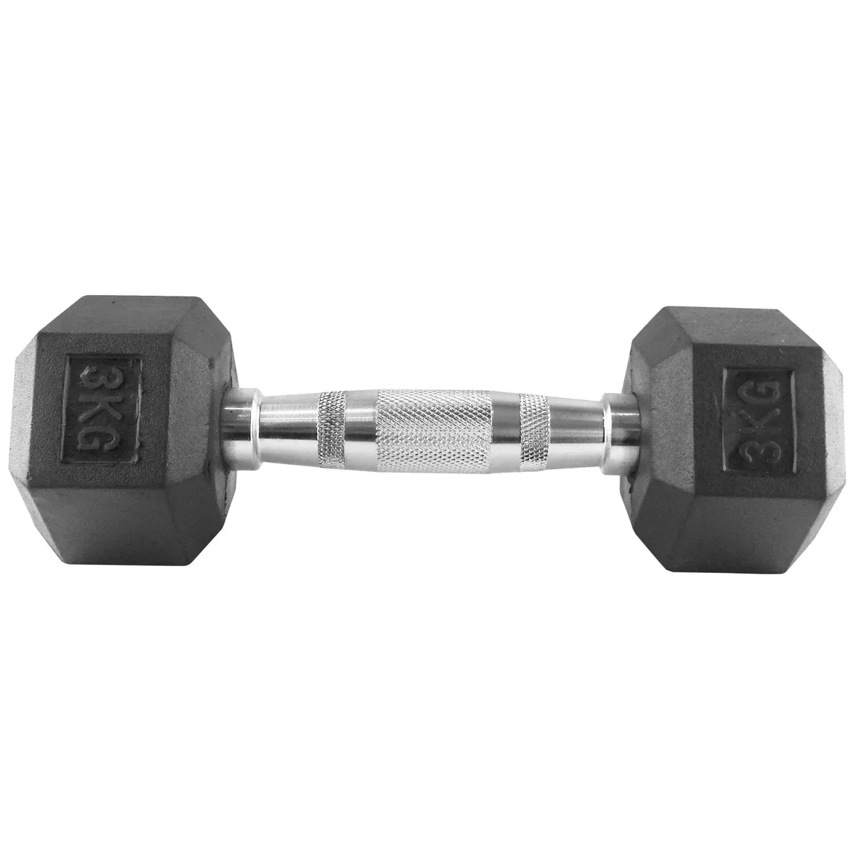 UK TIME - MANCUERNA HEXAGONAL GOMA CROMADA 3KG