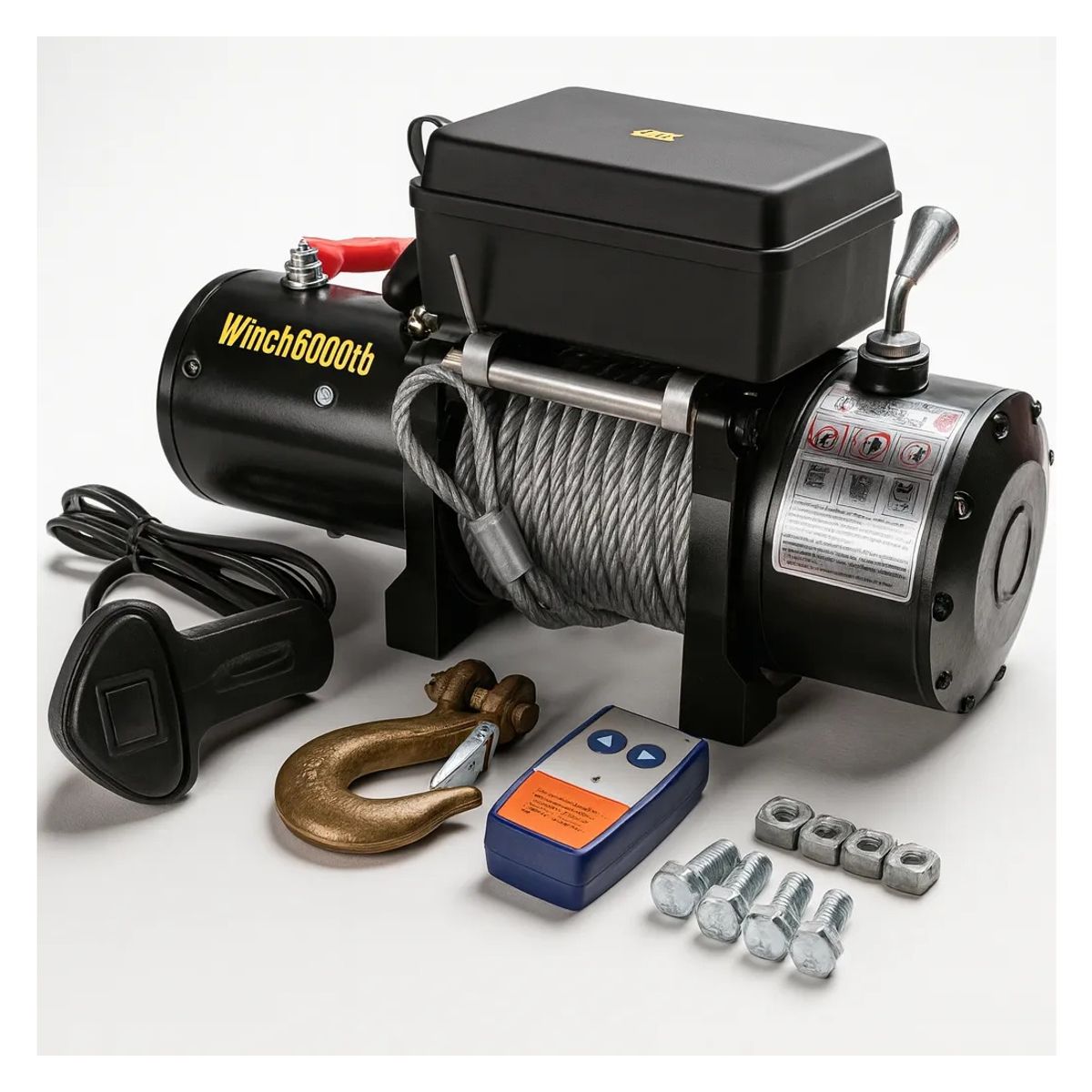 GENERICO - Winche Electrico 6000lbs Con Control Remoto Inalambrico 12v