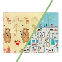 Alfombra Antigolpes Plegable 180X200 Oso y Ciudad