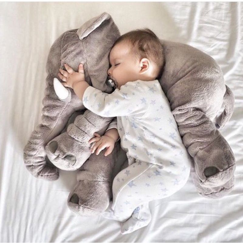 CD SHOP SPA - Elefante Almohada de Apego Para Bebes 60 CM. Gris