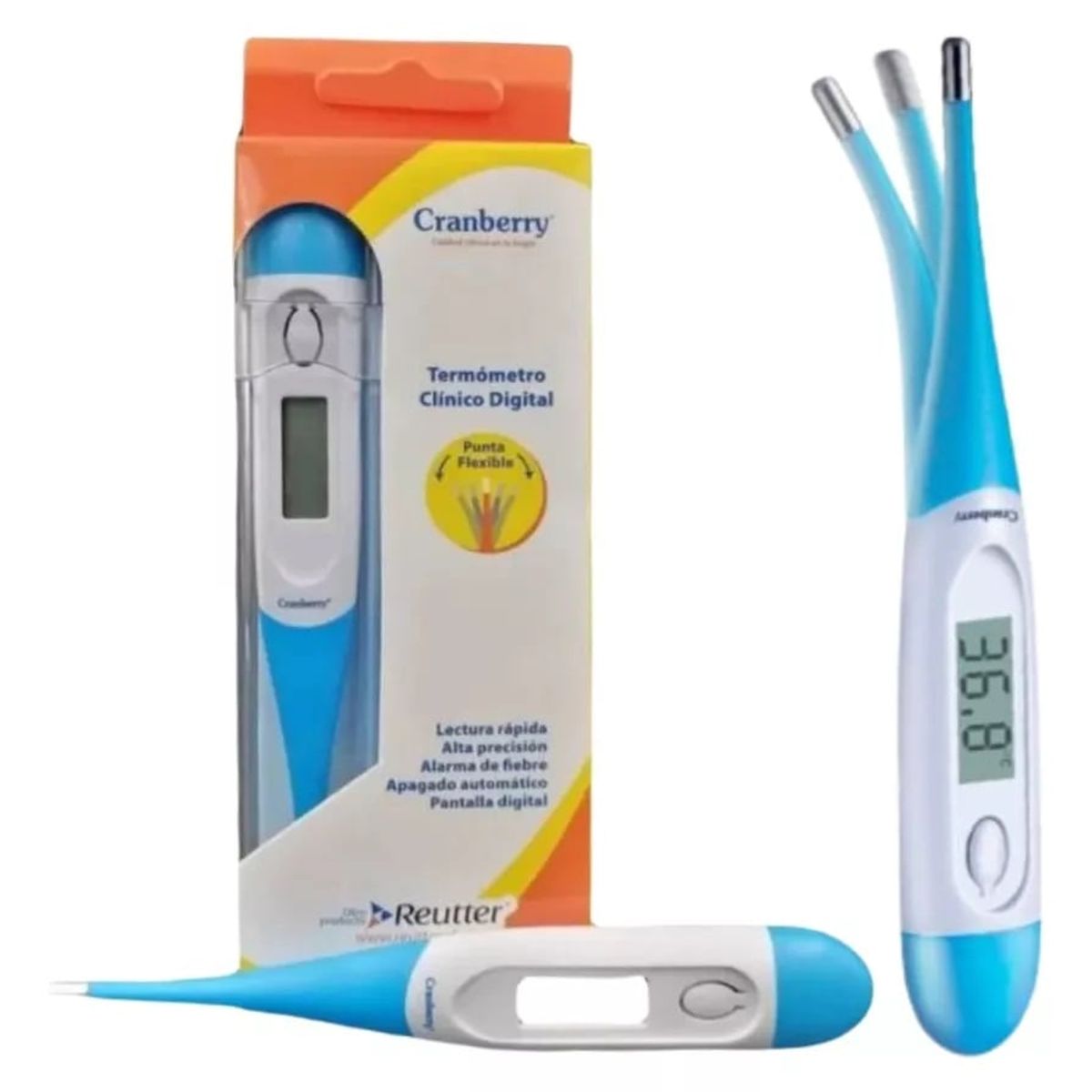 CRANBERRY - Termometro Digital Con Alarma Punta Flexible Cranberry