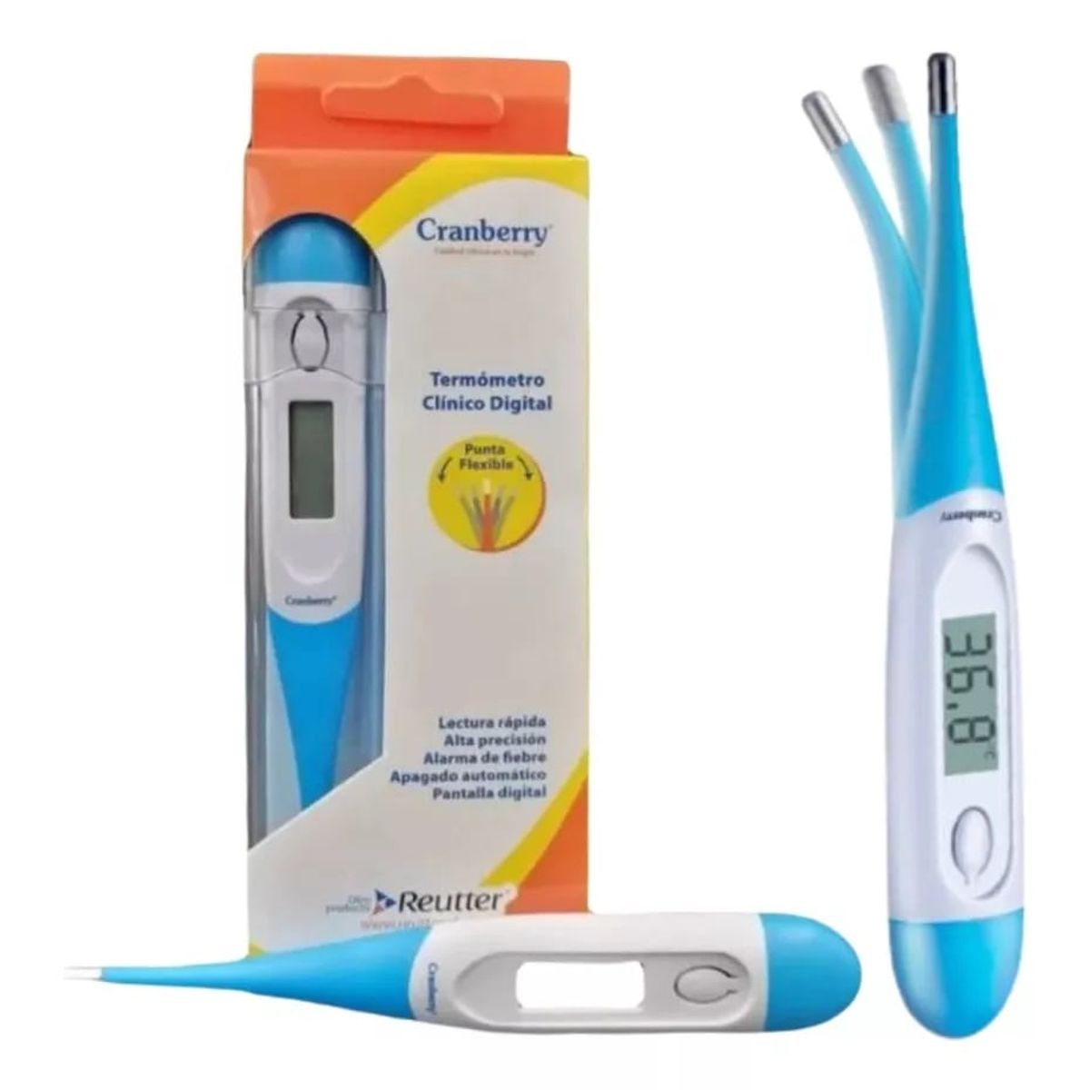 CRANBERRY - Termometro Digital Con Alarma Punta Flexible Cranberry