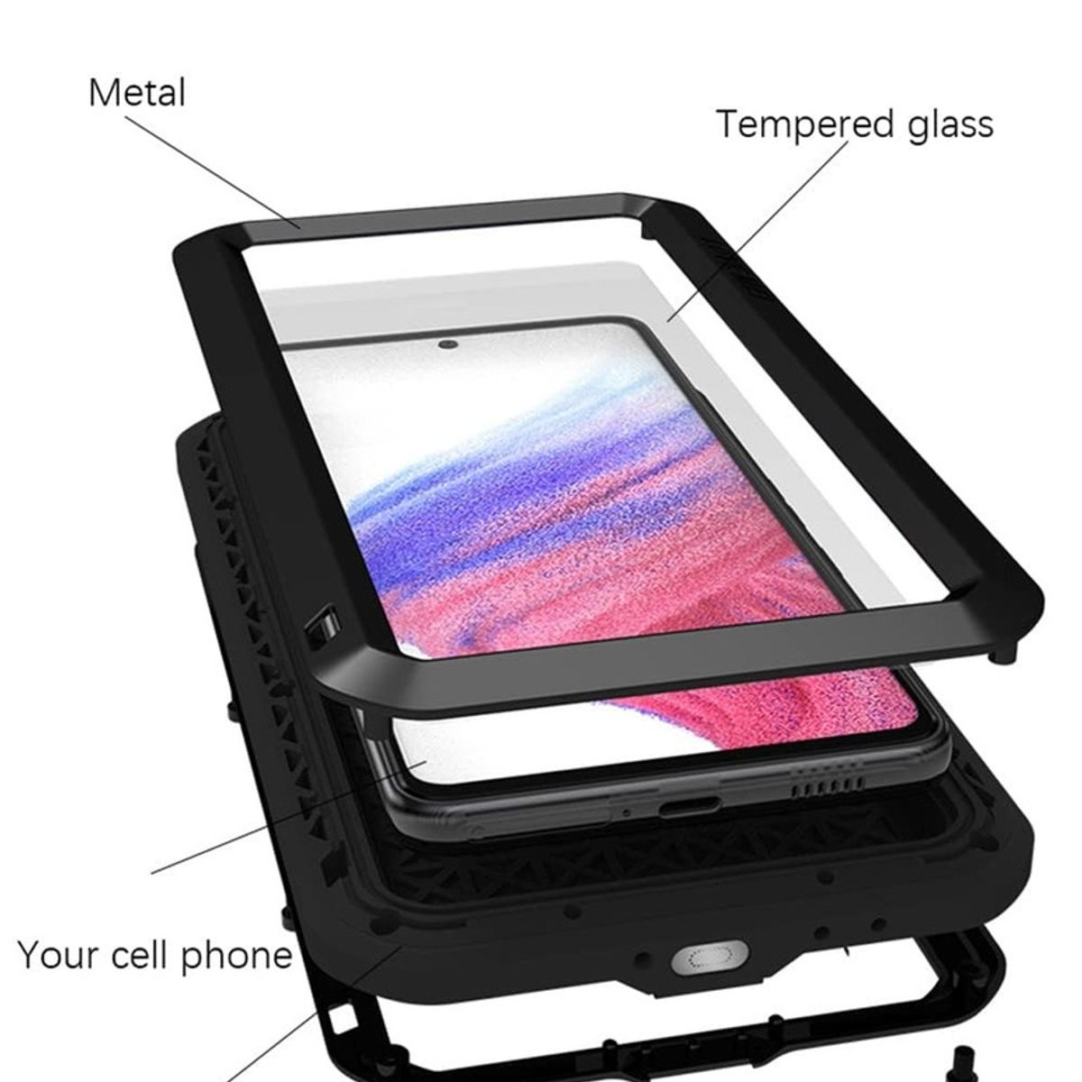 GENERICO - Carcasa Armadura Love Mei Antigolpes Para Samsung A53 5g