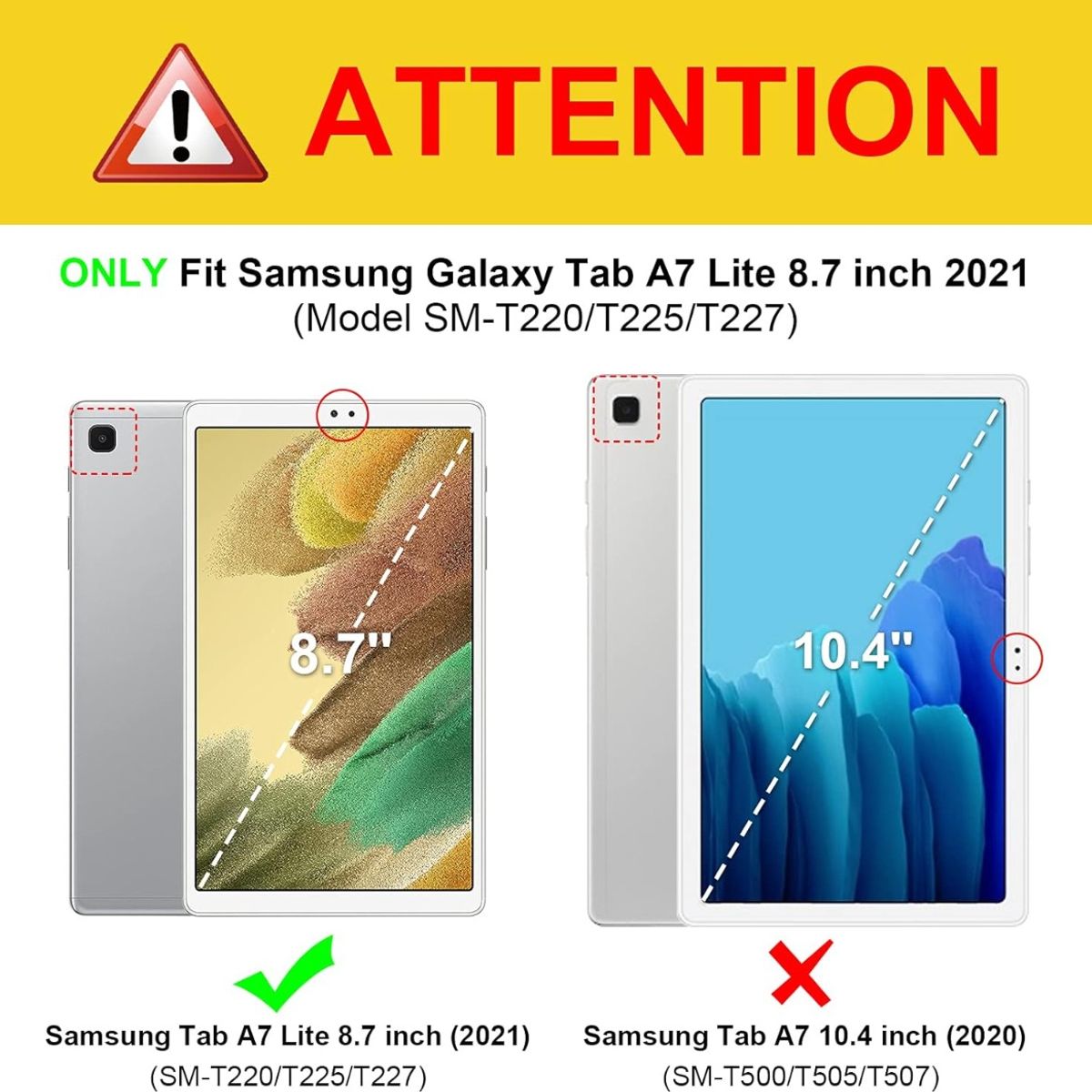 GENERICO - Funda Carcasa Para Samsung Galaxy Tab A7 Lite 87 T225 T220