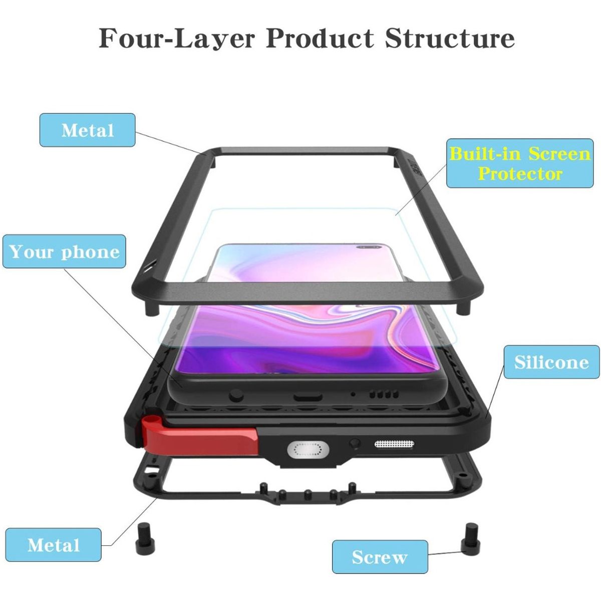 GENERICO - Carcasa Love Mei Blindada Para Samsung Galaxy S10 Plus