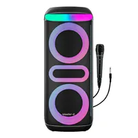 Parlante Karaoke Master-G MGZEUS Bluetooth 5.3 8inx2 TWS RGB Negro