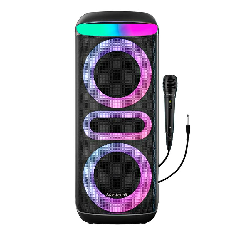 MASTER G - Parlante Karaoke Master-G MGZEUS Bluetooth 5.3 8inx2 TWS RGB