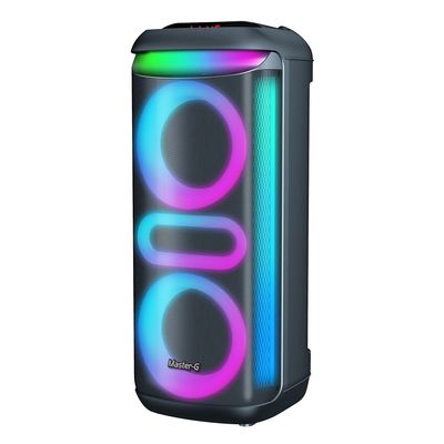Imagen 2 del producto Parlante Karaoke Master-G MGZEUS Bluetooth 5.3 8inx2 TWS RGB Negro