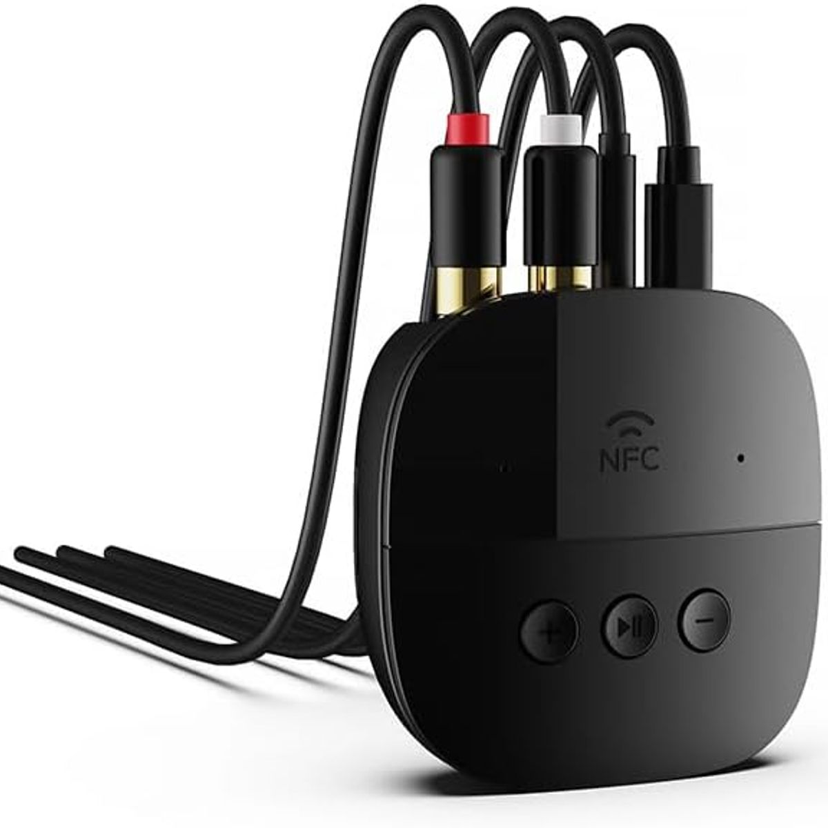 GENERICO - Receptor Adaptador Audio Bluetooth NFC RCA Aux 3.5 Estereo