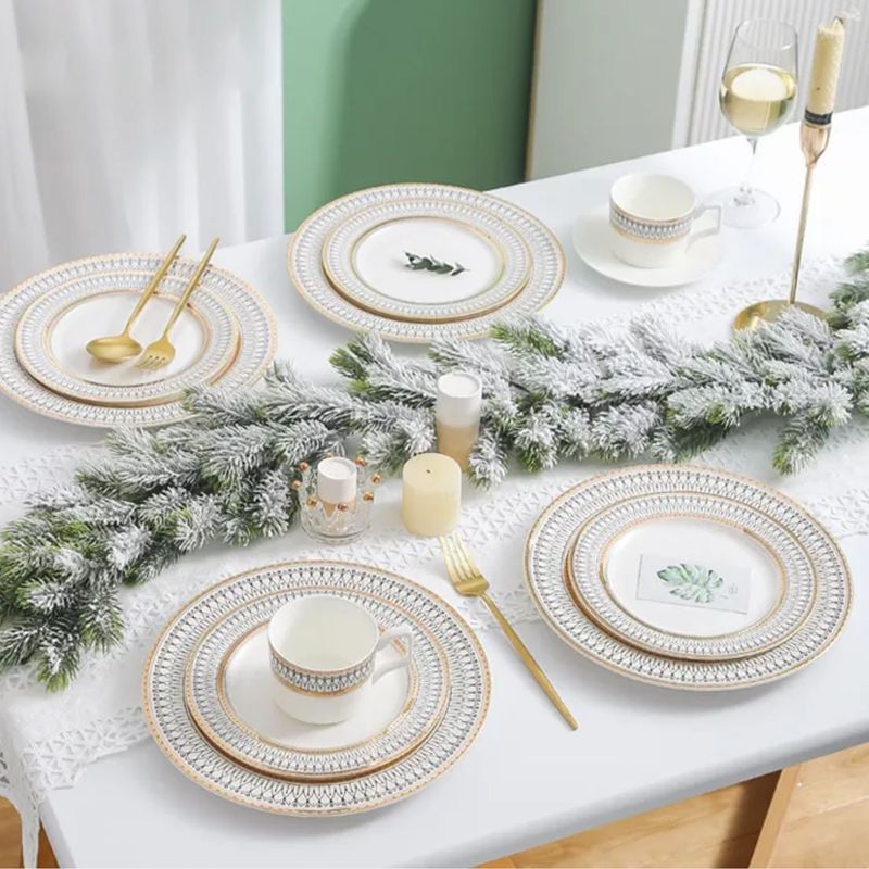 SANTU HOME & DECO - Set 36 Cubiertos Acero Inoxidable Ensalada y Postres