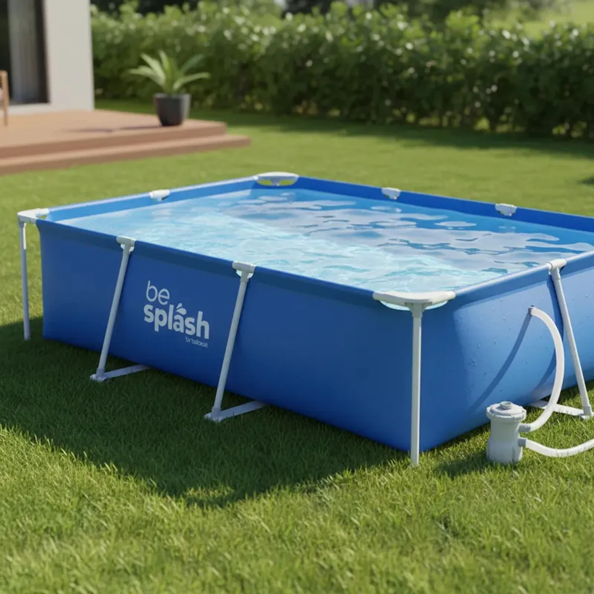 BEBESIT - Piscina Estructural con Bomba y Cobertor 300x207x65cm BeSplash