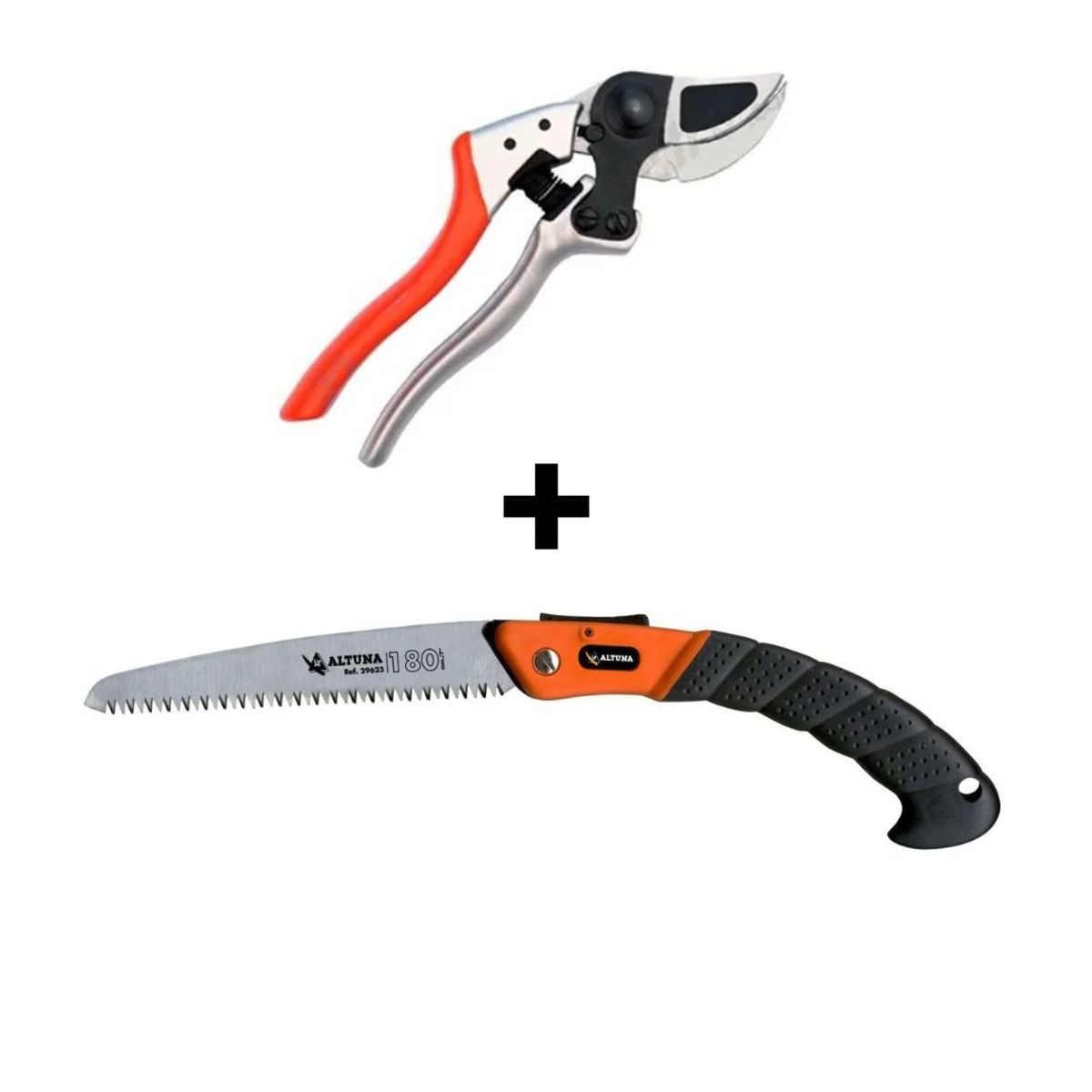 ALTUNA - TIJERA DE PODA ALTUNA 9000Y + SERRUCHO PLEGABLE ALTUNA 29623