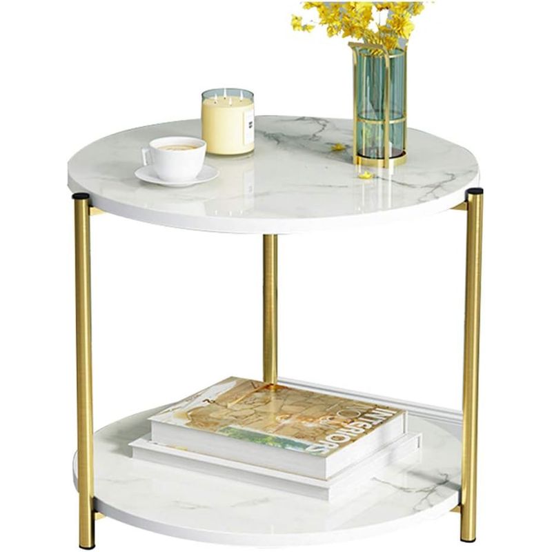 ANYHOGAR - Mesa Auxiliar Decorativa Para Sala De Estar Color Blanco