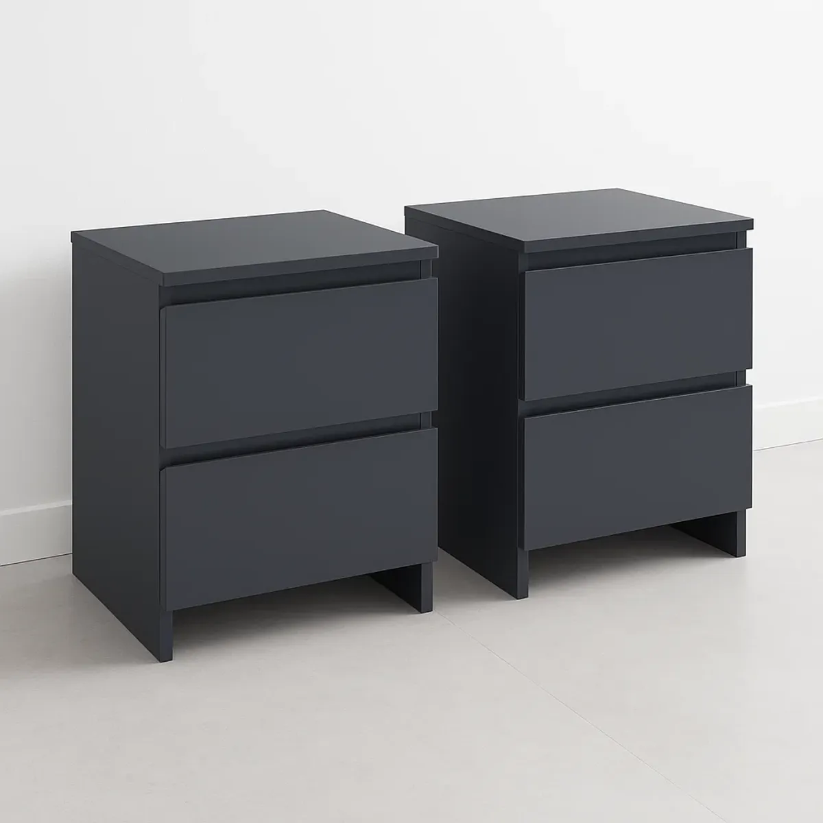 KLIK - Pack de 2 Veladores Cajón Doble Minimal Oscuro 20 KLIK