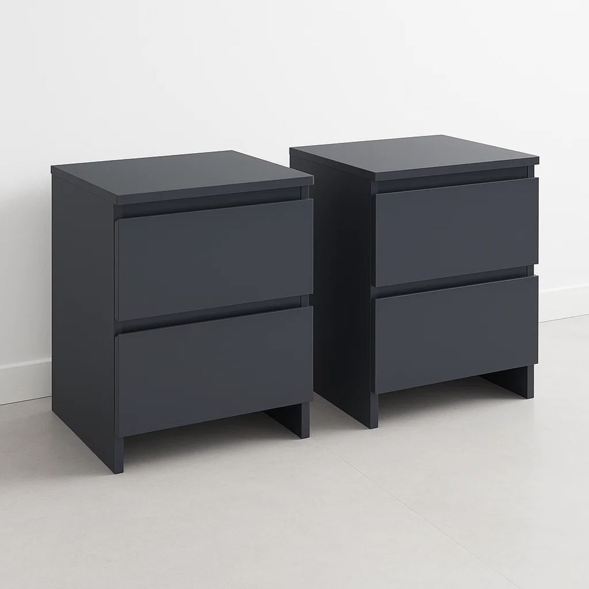 KLIK - Pack de 2 Veladores Cajón Doble Minimal Oscuro 20 KLIK