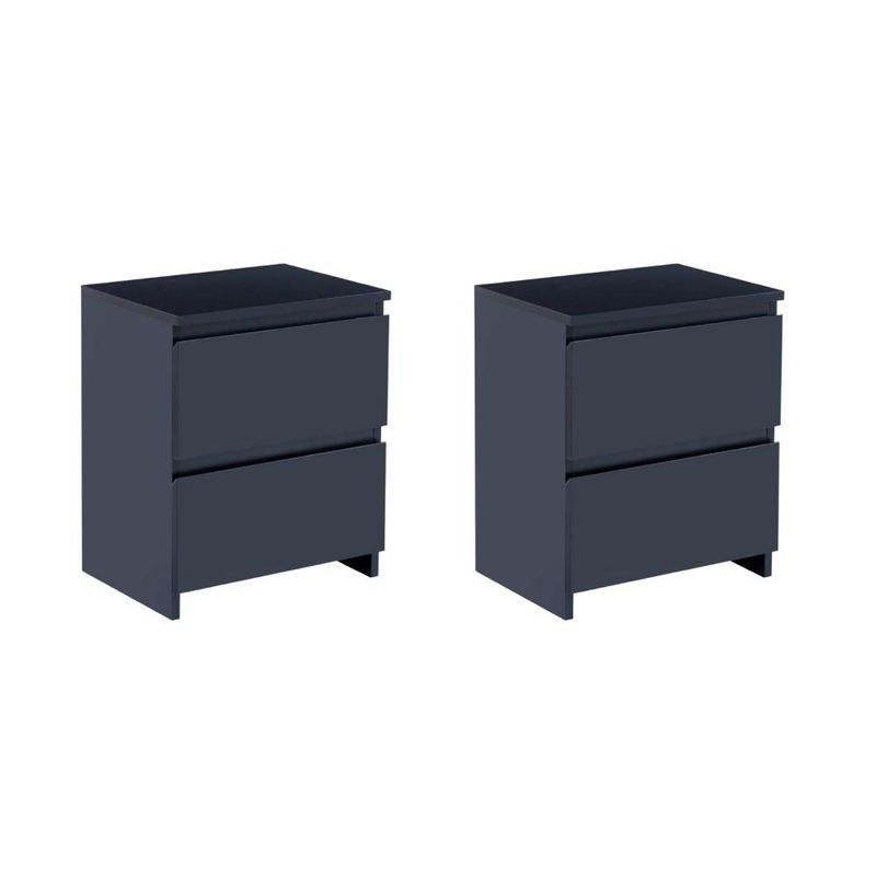 KLIK - Pack de 2 Veladores Cajón Doble Minimal Oscuro 20 KLIK