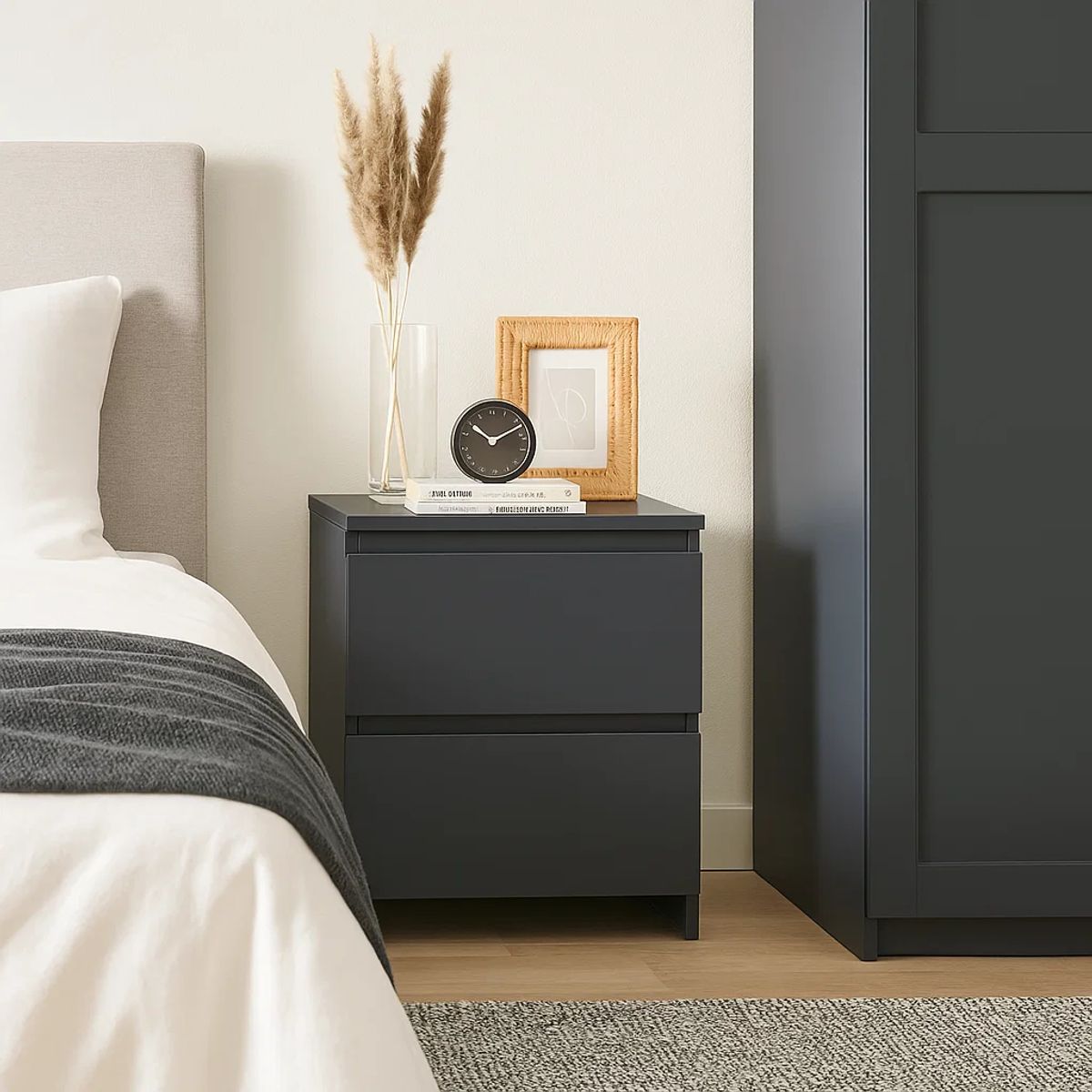 KLIK - Pack de 2 Veladores Cajón Doble Minimal Oscuro 20 KLIK