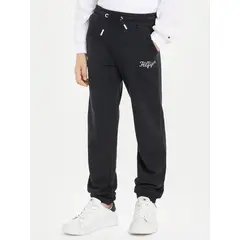 TOMMY HILFIGER - Joggers De Niña Terry Con Logo Azul