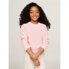 TOMMY HILFIGER - Sweater Essential De Corte Amplio Rosado