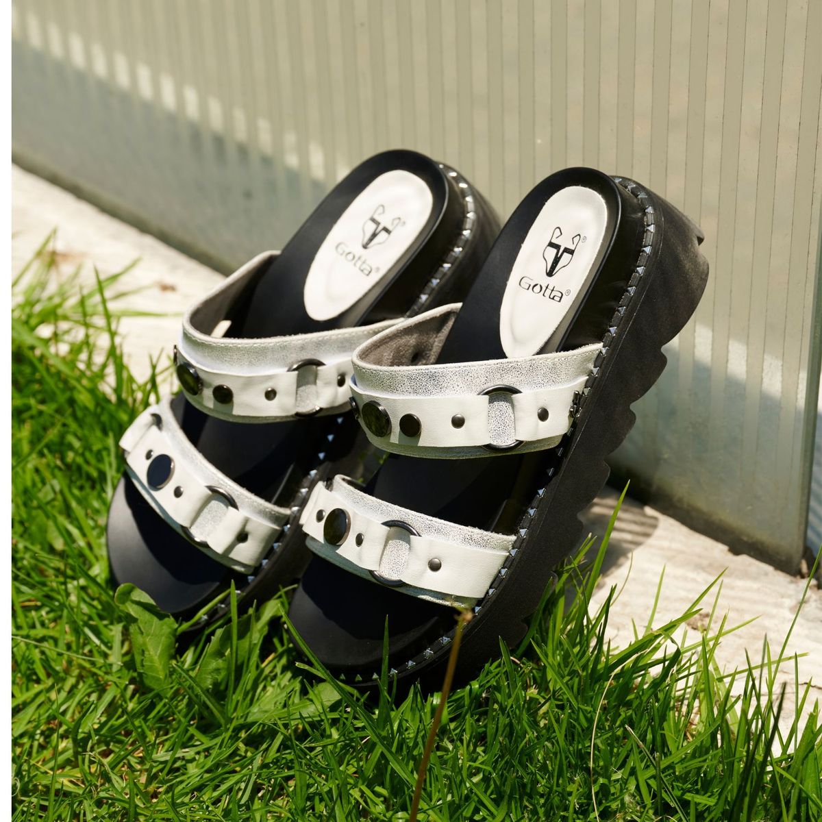 GOTTA - Sandalia Mujer Blanca Plana 1573B Gotta