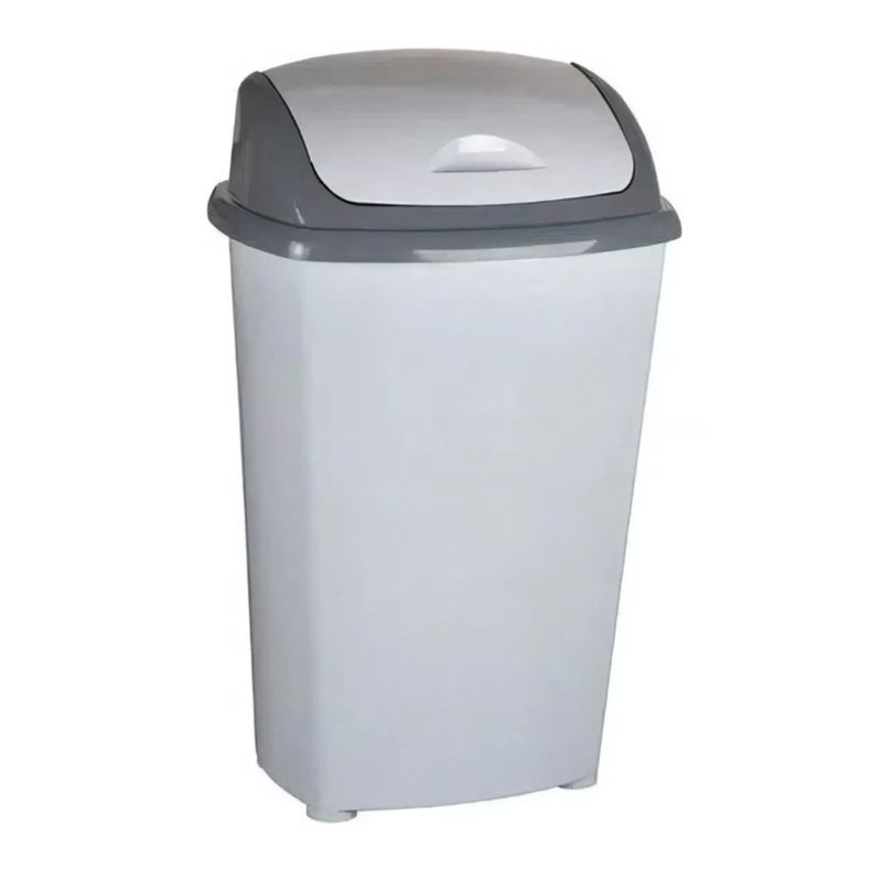 GENERICO - Basurero Plástico Baño Cocina 30 Litros Tapa Vaivén