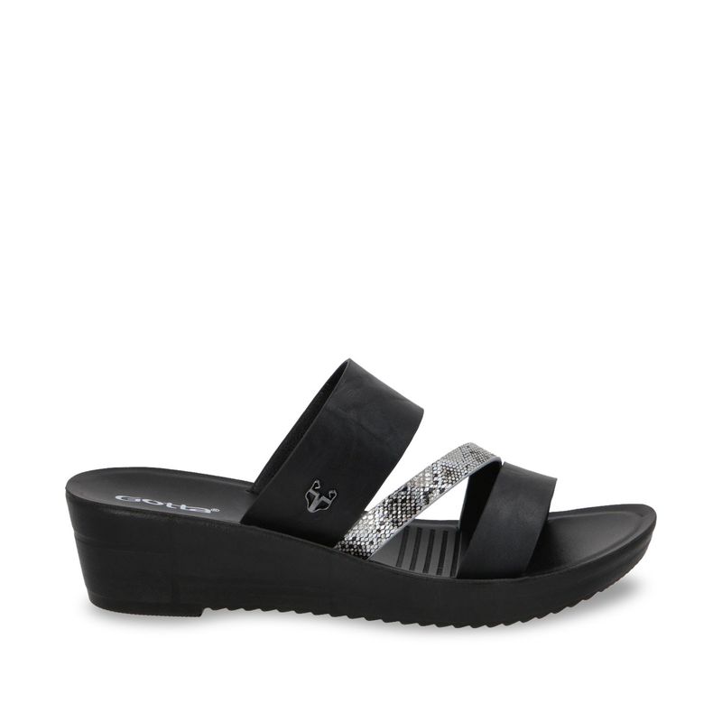 GOTTA - Sandalia Mujer Negra Plataforma 13221 Gotta