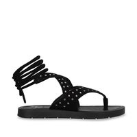 Sandalia Mujer Negra Plana 13257