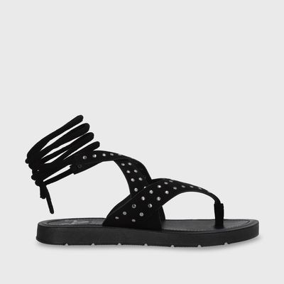 Imagen 2 del producto Sandalia Mujer Negra Plana 13257